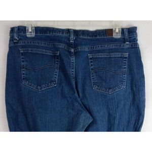 Lee Relaxed Straight Leg Distressed Jeans Size 18 Short Inseam 26"